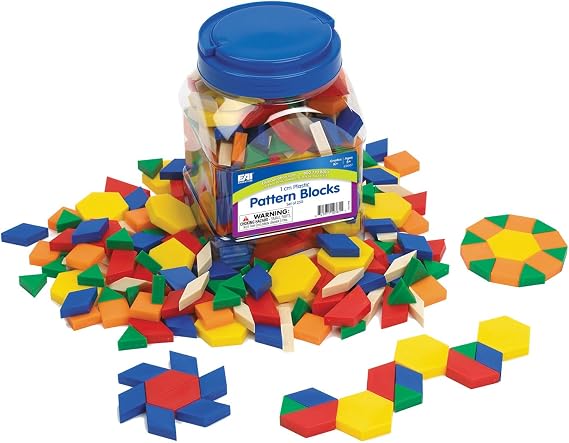 EAI Education Pattern Blocks: Plastic 1cm - Set of 250