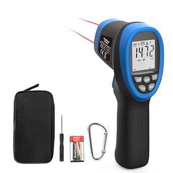 HOLDPEAK Infrared Thermometer DS=161, Digital IR Thermometer 58F1472F, Non-Contact High Laser Temp IR Tool for Cooking NOT for Human 985C