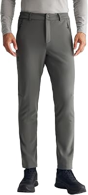 KAILAS Mens Softshell Pants Fleece Lined Hiking Winter Windproof Tactical Outdoor Snow Ski Work Pants Relaxed Fit Black