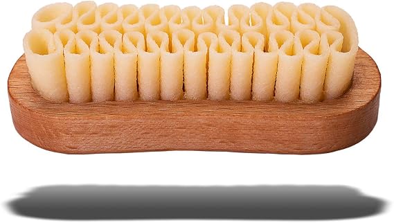 Suede Cleaning Brush Natural Crepe Rubber & Beechwood Removes Dry Stains & Revives Nap for Suede & Nubuck Shoes Boots Bags Made in Germany