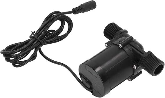 Walfront Circulating Pump Aquarium Water Pressure Pump DC24V 30W Brushless Motor 12m Portable Garden Pump ABS Black