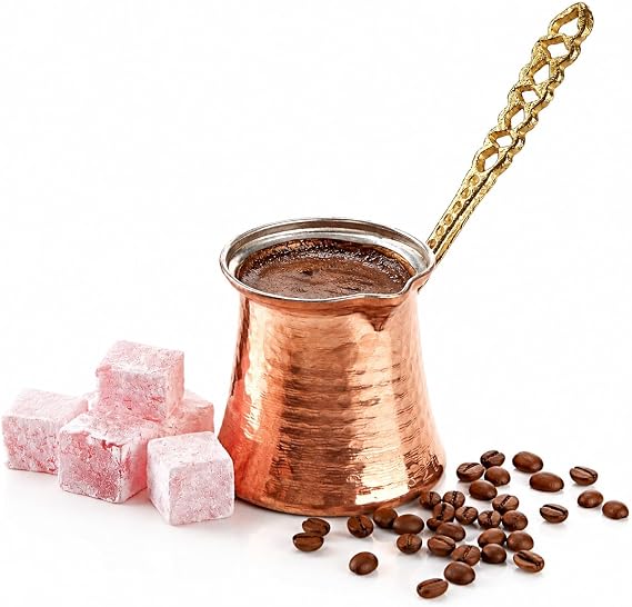 DESTALYA Bakir Cezve,150 ml, Metal Sapli, Soslar icin Uygun (Bakir Cezve)