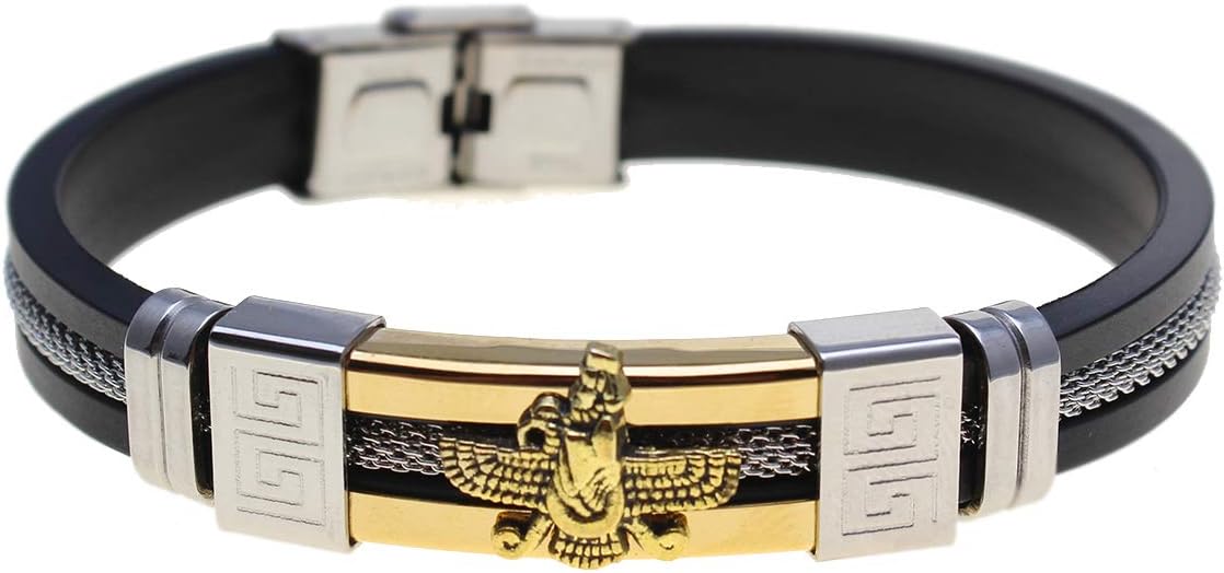 Silver Gold Farvahar Faravahar Bracelet Persian Zoroastrian Gif Persia Art