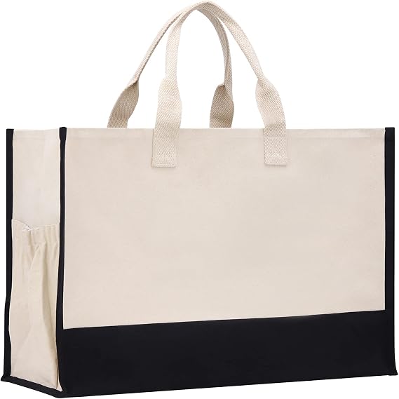VANESSA ROSELLA Beach Tote Bag XL Oversized Zipper and Inner Pockets