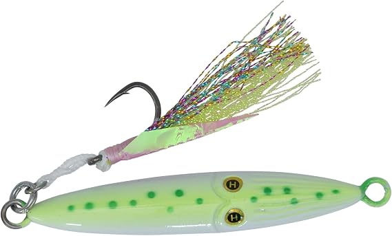 Hogy Groundfish Squinnow Jig Lure Saltwater Jig for Seabass, Porgy, Fluke, Snapper & Grouper Heavy-Duty Biki Teaser Assist Hooks Bottom Fishing Jig for Structure, Wrecks & Reefs