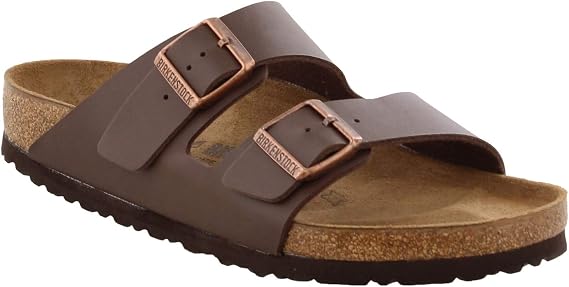 Birkenstock Women's Arizona Birko-Flo Dark Brown Birko-flor Sandals - 43R EU (US Men EU's 10-10.5,US Women EU's 12-12.5)