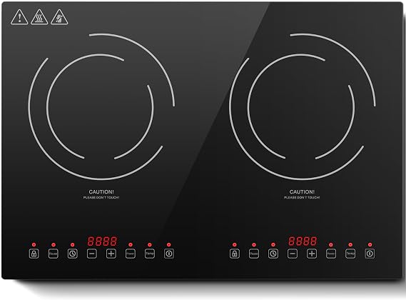 Induction Cooktop 2 Burner, Countertop/Drop-in, 120V/1800W