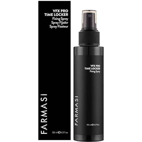 Farmasi VFX Pro Time Locker Setting Spray, Lightweight Long Wear, 4.2 fl oz | Oil-Free Mist, Fresh Even Finish, No Stiffness Or Residue, Vegan, Cruelty-Free, Paraben-Free, Dermatologically Tested Formula