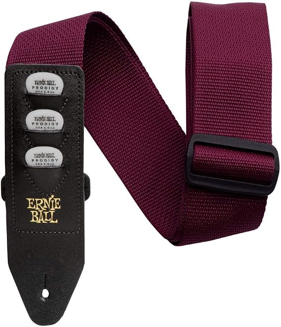 Ernie Ball Gitar Penası Tutucu Askısı, Polipropilenden Yapılmış, Bordo