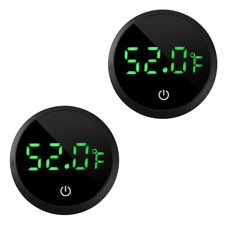 Aquarium Thermometer Digital Fish Tank Thermometer Led Display Fish Tank Temperature Gauge Accurate Thermometer to 1F for Betta Axolotl Turtle Tank (with Spare Battery) 2pack