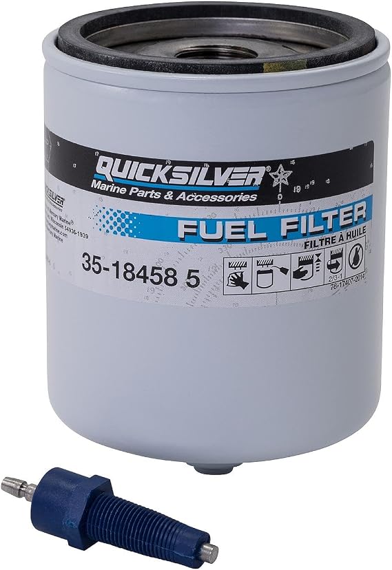 Quicksilver 18458Q4 10-Micron Fuel Filter Kit with Water Sensor for Mercury