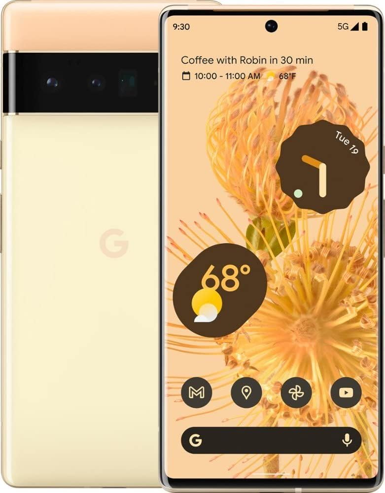 Google Pixel 6 Pro 5G 128GB 12GB RAM Factory Unlocked GSM Only | No CDMA - not Compatible with VerizonSprint International Version - Sorta Sunny