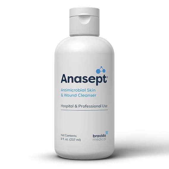 ANASEPT Antimicrobial Skin and Wound Cleanser, 8 oz Bottle with Dispensing Cap