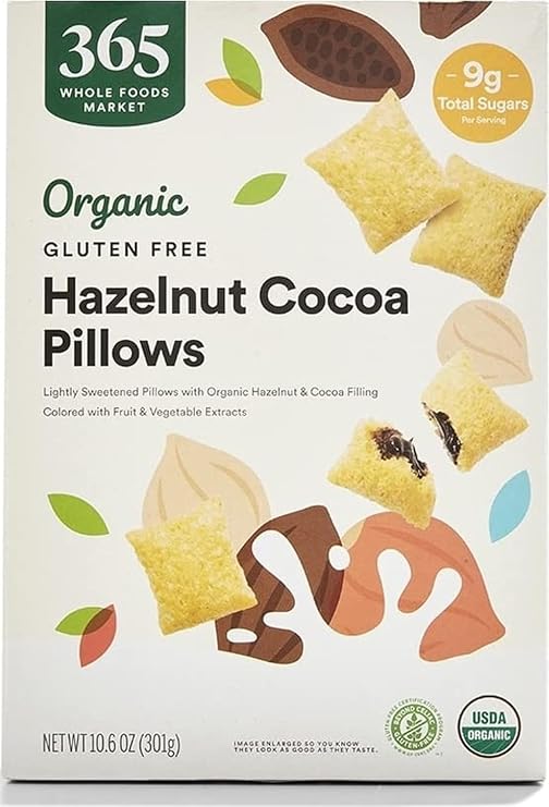 365 by Whole Foods Market, Organic Hazelnut Cocoa Pillows, Gluten-Free, 10.6 Ounce