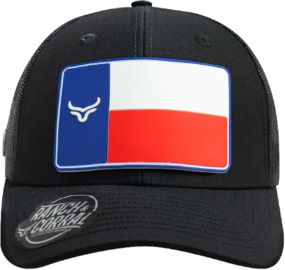 RANCH & CORRAL Lifestyle 17 Cap, Black, 3-5 3/8