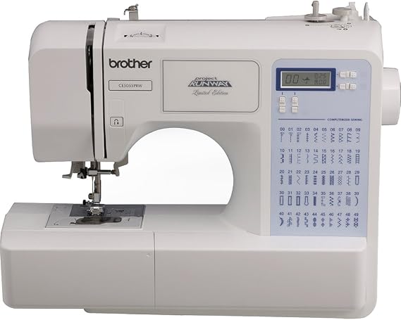 Brother CS5055PRW Sewing Machine, Project Runway, 50 Built-in Stitches, LCD Display, 7 Included Feet