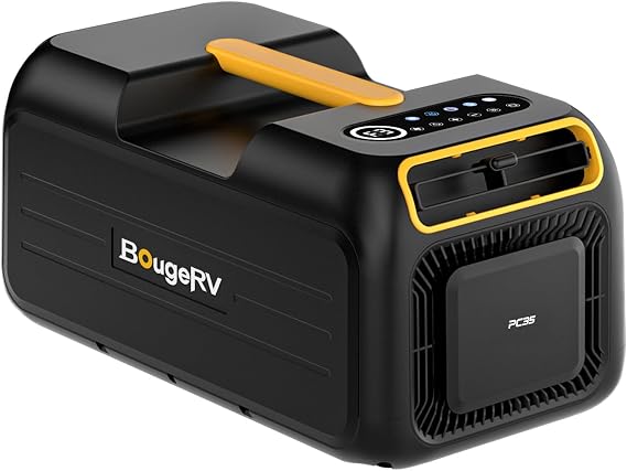 BougeRV Portable Air Conditioner, 3500 BTU Camping Tent AC, 2026 Upgraded | Rapid Cooling Performance, Adjustable 61-90F Temperature, Smart App Control, 5 Modes for Camping, Travel, RV, Outdoor Use