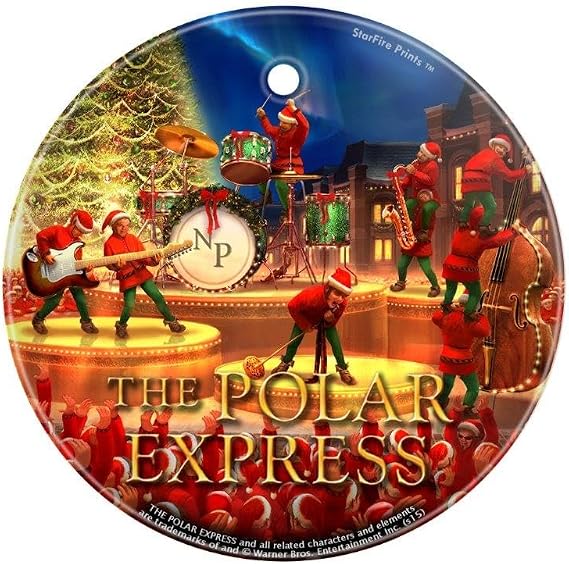 Elf the Polar Express Christmas Band 3.5 in Starfire Glass Art | Glass art collectible | Desk, shelf or office display | The Polar Express gift