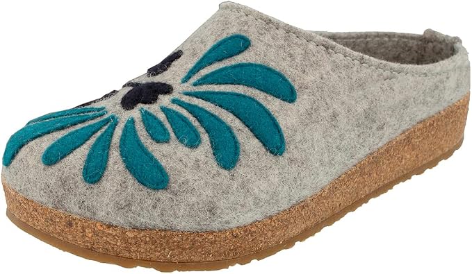 Haflinger Blooming Clog - Silver Grey, 40