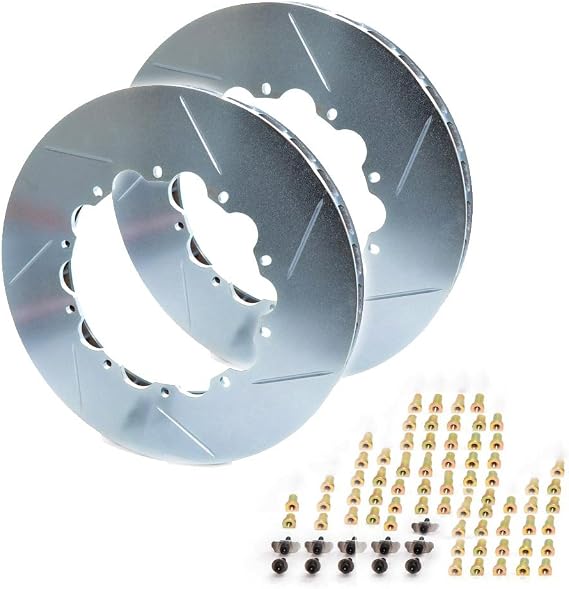 Girodisc (D1-031) Replacement Front Slotted Rotor Ring (No Hat) for Porsche 981S, 986S, 987S, Cayman R, 991/996/997.2 C2/C4