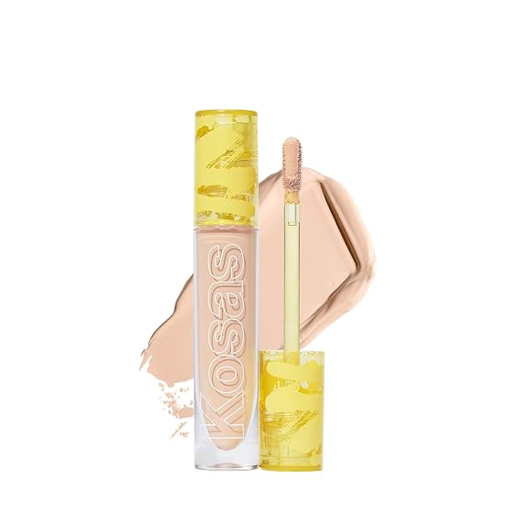 Kosas Revealer Medium Coverage Hydrating Concealer + Hyaluronic Acid, 3.5 W | Creamy medium-coverage concealer to brighten under eyes and cover blemishes and dark spots for a smooth, radiant finish.