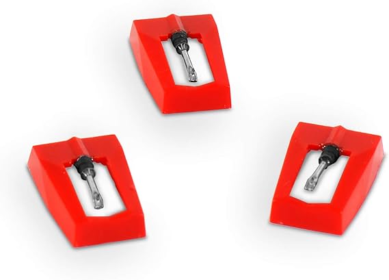 Victrola LC1 Replacement Stylus Compatible with Select Models, Official 3-Pack Turntable Replacement Needles, Plays 33 1/3, 45, 78 RPM Records, Easy Installation
