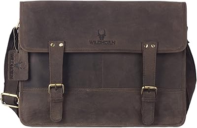 WildHorn 100 % Genuine Leather 15 inch Laptop Messenger Bag