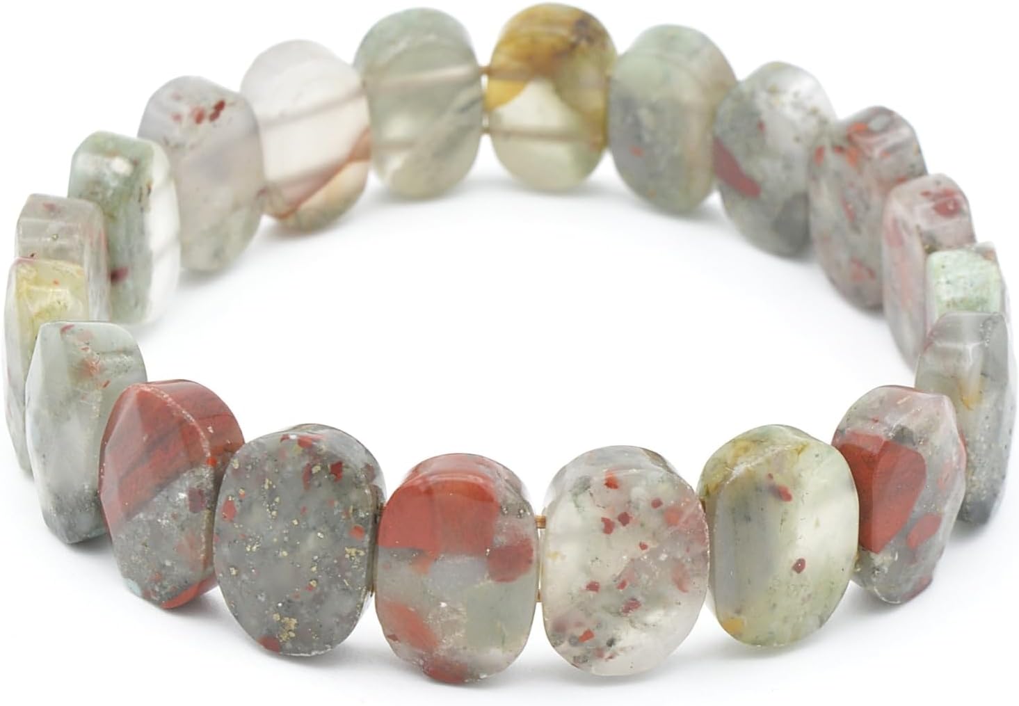 Rolex Model Oval Cut Genuine Blood Stone Bracelet