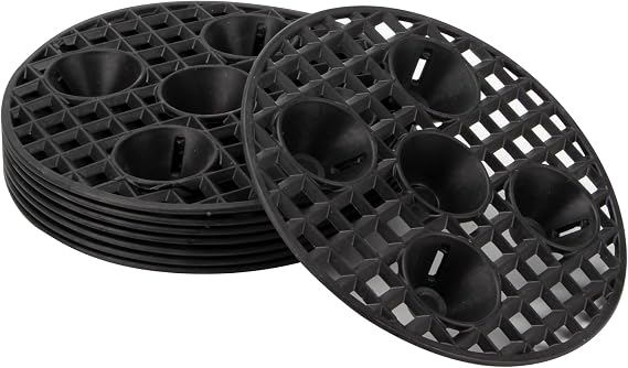 8 PCS 7.8''Plant Level Pot Elevator Stands with Drainage Hole | Heavy Duty Plant Saucer Riser for Plant Flower Pot Grow Drainage, Plant Pot Saucer for Prevent Rot and Damage on Patio