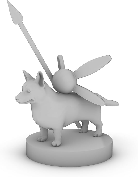 Pixie on a Corgi Tabletop DND Gaming Miniature