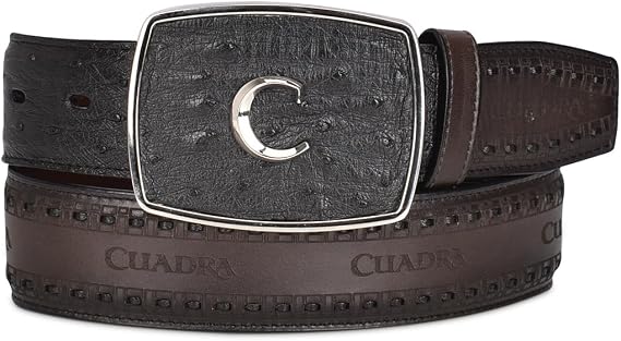 Cuadra Men's Cowboy Belt in Genuine Ostrich Leather