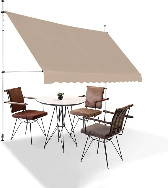 Manual Retractable Awning,Folding Manual Awning,Non-Screw,Canopy for Garden,Adjustable Pergola Shade Cover with UV Protection,Ideal for Any Window or Door,Multi-Color (Size : W2m(78.74in))
