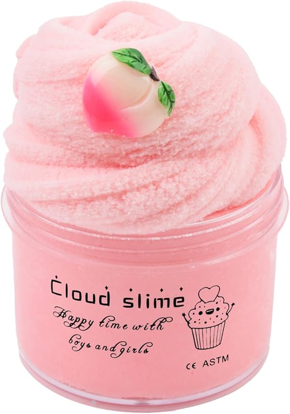 Pink Cloud Slime, Soft and Non-Sticky Funny Slime, Stress Relief Scented Slime Toy for Kids Education, Party Favor and Birthday Gift(7oz 200ML)