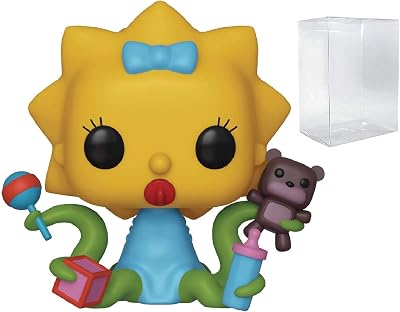 POP The Simpsons: Treehouse of Horror - Alien Maggie Funko Vinyl Figure Bundled with Compatible Box Protector Case, Multicolor, 3.75 inches