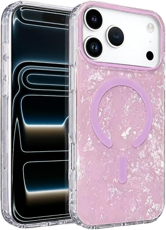 CONSTRAIN Apple iPhone 18 Pro Max ve iPhone 17 Pro Max İçin Kamera Korumalı Dalgalı Dokulu Mat MagSafe İle Uyumlu Telefon Kılıfı Arka Kapak - Mor