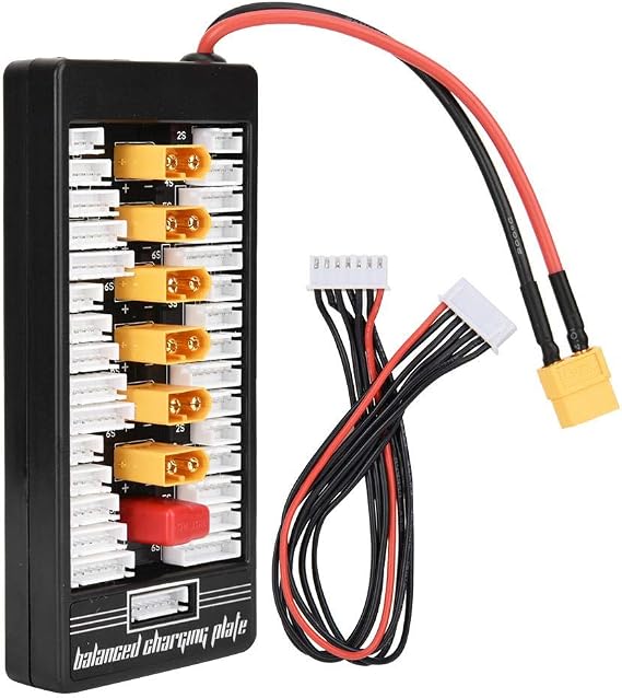 Parallel Charging Board, 2S-6S Lipo Battery Charging Plate XT60 Plug for RC Battery Charger Imax B6AC A6 720i