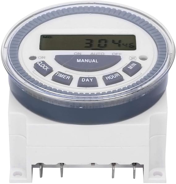 DC 12V Digital Timer Switch, TM619H2 24hour/12Hour System Electronic Timer Controller with User Manual