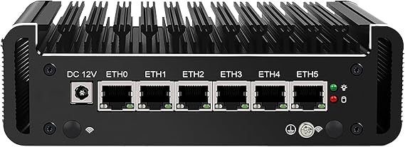 Firewall Appliance Mini PC, Intel Pentium N6005 Quad Core 6xIntel I226 2.5G Ethernet VPN Router PC AES-NI HDMI DP Barebone No Ram(DDR4) No SSD(PCIE 3.0)