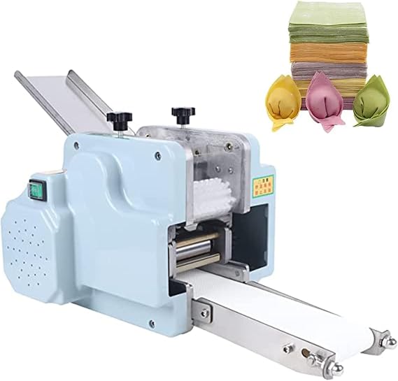Electric Dumpling Wrapper Maker,Automatic Gyoza Skin Maker,Automatic Wonton Maker Machine,Dough Processing Tool, with 8cm Mold,60pcs/Min for Restaurant,Kitchen,Wonton