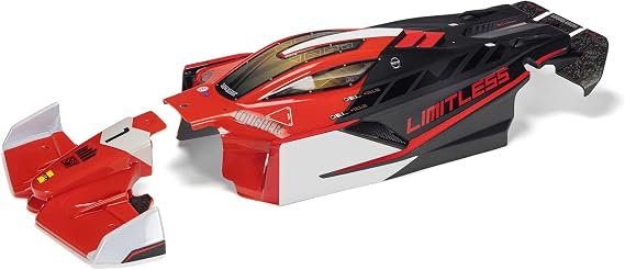 ARRMA Limitless Painted Decaled Trimmed Body (Red/Black), ARA-2802