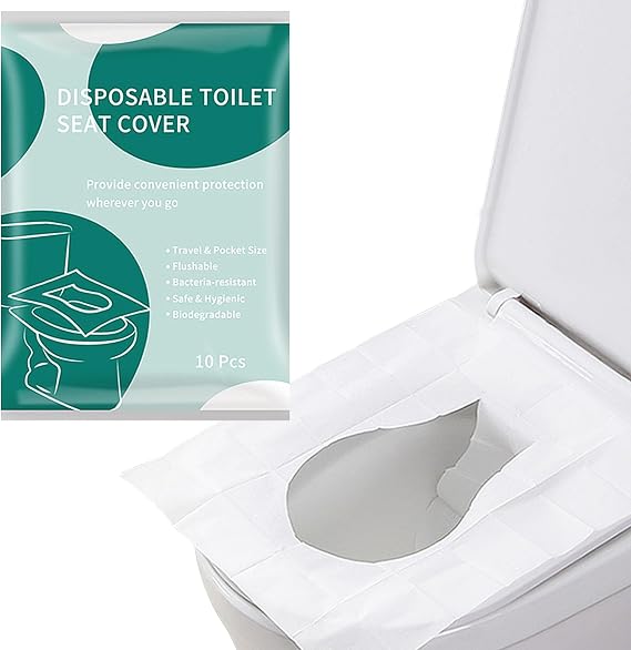 Toilet Seat Covers,100 Pcs Flushable Disposable Paper Toilet Seat Covers for Travel,Public Restroom,Kids Potty