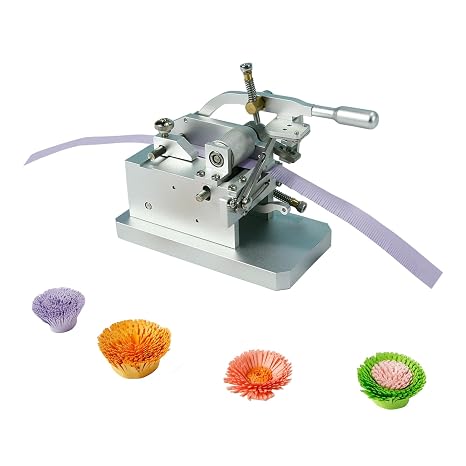 Quilling Flower Fringer, Tassel Cutter for 5/32-9/16 in (4-14mm) Strips | Adjustable fringe width and durable blade enable smooth cuts. Fits 5/32-9/16 in (4-14mm) strips for tassels and 3D flowers.