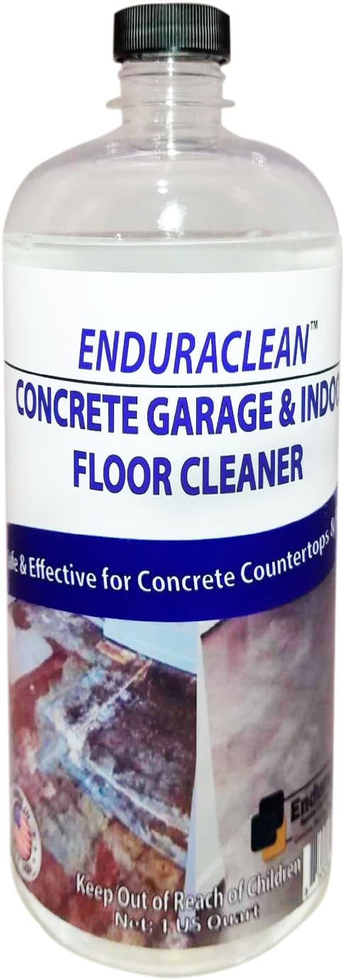 Marblelife EnduraCLEAN Garage and Indoor Concrete Floor Cleaner, Effective Basement & Garage Floor Cleaner, Effective Concrete Cleaner, Ready-To-Use Cement Cleaner & Degreaser, 32 oz Concentrate