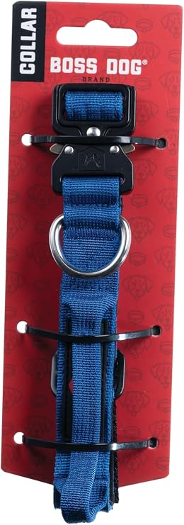 Boss Dog Tactical Collar, Blue, Small