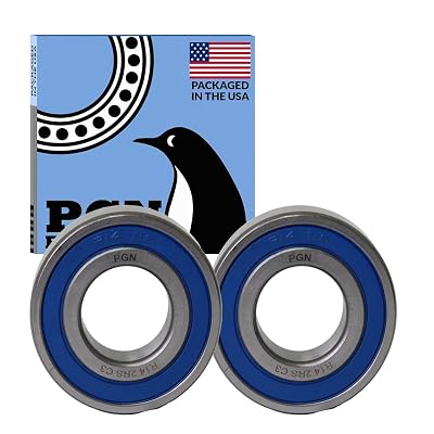 PGN 2 Pack R14-2RS Bearing - Lubricated Chrome Steel Sealed Ball Bearing - 78 x1-78 x12 Bearings with Rubber Seal & High RPM Support