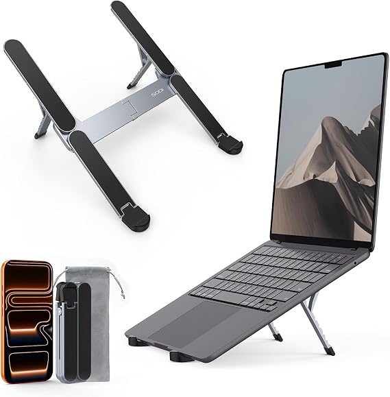 Katlanabilir Ayarlanabilir Laptop Standı, Taşınabilir Ergonomik Notebook Yükseltici