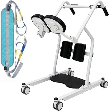 Sit to Stand Lift, Stand Assist Lift for Seniors, Patient Lift Transfer Chair with Wheels, Home Care Use Transport Chair Stand Assist for Seniors, Adults & Disabled