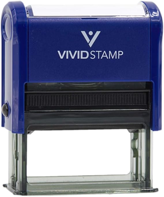 Customer Copy Self Inking Rubber Stamp Blue Ink - Large