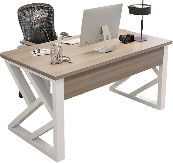 YSUEFIJO Office Desk Computer Table for Home Office Writing Study Desk Workstation PC Laptop Table Industrial Desk for Small Spaces Bedroom Modern Home Furniture