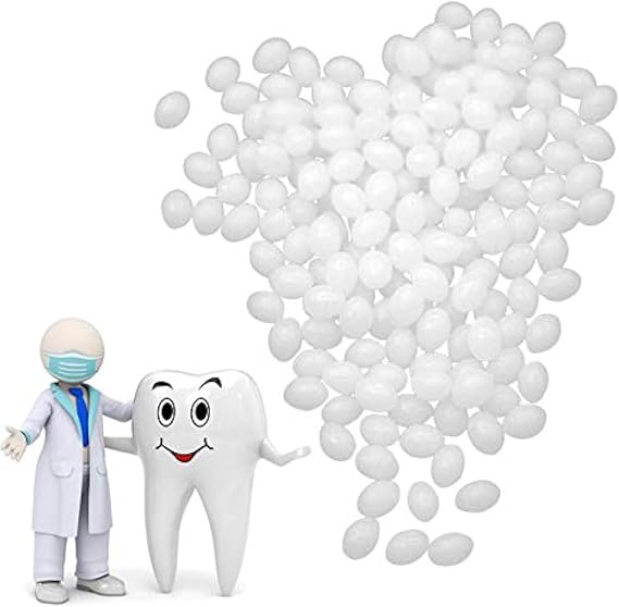 Tooth Filling Thermal Beads Do it Yourself Moldable False Teeth for Temporary Teeth Repair the Missing and Broken Tooth Replacement Kit(2 Pack)